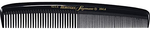 Hercules Sägemann 623-394 Profi Herrenkamm Naturkautschuk Haarkamm mit 2 Zahnungen grob + fein - 6 Zoll - Haarkamm Taschenkamm