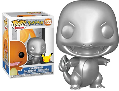 POKEMON - POP FUNKO VINYL FIGURE 455 CHARMANDER SILVER (MT) 9CM
