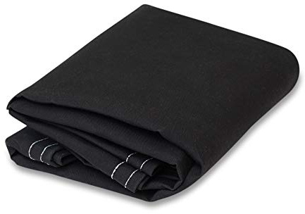 CCS Waterproof Iron Horse Canvas Tarp – Heavy Duty Silicone-Treated Polyester Tarpaulin with Rustproof Grommets for Awnings, Camping, Construction, Equipment Cover & Outdoor Use (Black, 10x10 Ft)