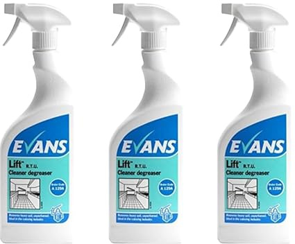 We Can Source It Ltd - Evans Lift RTU Heavy Duty Cleaner Degreaser, Unperfumed, Industrial Strength, 750 ml (Pack of 3)