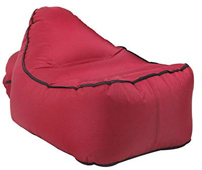 QIROG Lazy aufblasbares Sofa Nylon reißfestes Material tragbares Luftbett im Freien-rot