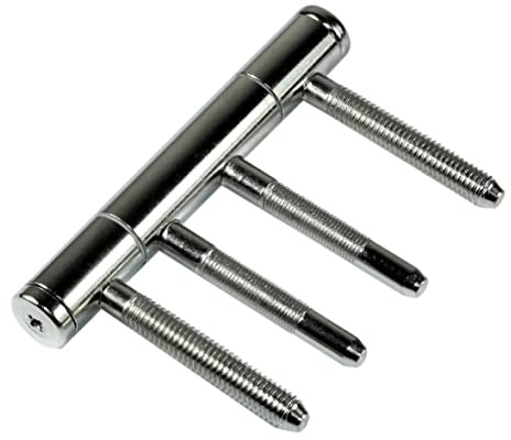 SN-TEC Standard Türband Set 3-teilig für Holztüren mit Holzzargen, Rolle 15mm, Stift 8mm (2 Stück, Silber hell vernickelt)