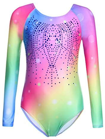 Trudge Barn, gymnastikdräkt, gymnastik kostym, flicka, Leotard, långärmad tröja, träning, danskläder, body för gymnastik, danskläder, tävling 3–12 år