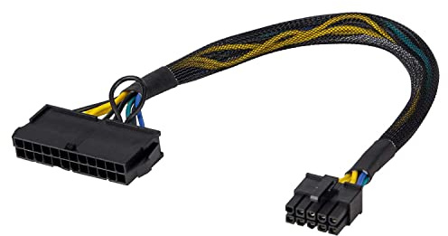 Adaptador de fuente de alimentación ATX PSU de 24 pines a 10 pines para IBM Lenovo PCs placa base y servidores de 12 pulgadas (30 cm)