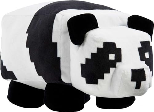 MINECRAFT Basic - Panda-Plüschfigur - Weicher vom Videospiel inspirierter Charakter als Sammelspielzeug, ca. 20 cm groß, für Kinder ab 3 Jahren, HLN10