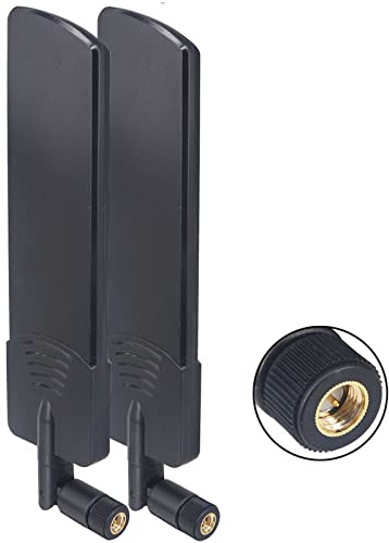 5G Antenna Foldable 600-6000Mhz 12dbi Omni Antenna 5G LTE SMA Male WiFi 3G 4G GSM Aerial High gain Compatible with Verizon T-Mobile Router, Hotspot Gateway, Cellular Trail Camera IoT Devices Pack of 2