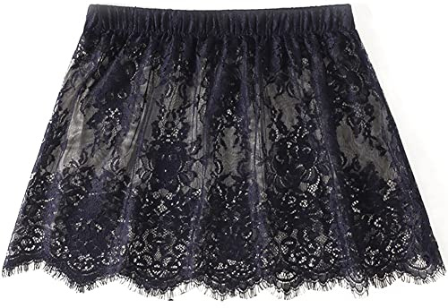 Danlai Camisa De Encaje Extender Mujeres Falsas Faltas Faltas Faltas Falda Ajuste Ajuste para Capas