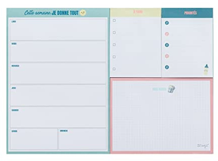 Wochenplaner mit Haftnotizen - Diese Woche gib ich alles
