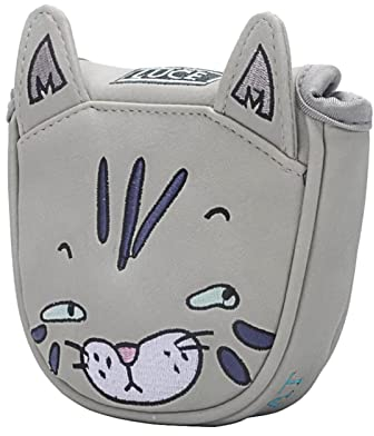 Kopfbedeckung für Golfputter, Golfschläger-Schutzhülle, Putter, Mallet Golf Club Protector mit Magnetverschluss, Headcover Golf Club Protector für Golfliebhaber Lecerrot