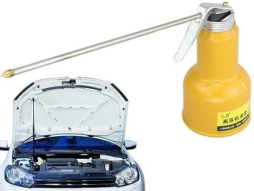 Motorölspenderdose, Schmieröldose, manuelle Pumpe, Hochdruckpumpe, Ölschmierspender mit langem Flexauslauf für Auto, Fahrräder und Maschinen, 14/482 ml