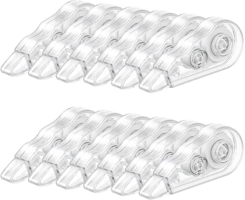HXSYKJDM 12 Stück Korrekturroller Korrekturmaus, Korrekturroller Maus, Transparentes Korrekturbänder Set, Mini-Korrekturband mit Schutzkappe Fenster Korrigieren Roller für Büro Schule