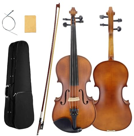 YoungMonic 40,6 cm Bratsche, Ahornfichtenholz mit Ebenholzbeschlägen, Koffer und Bogen