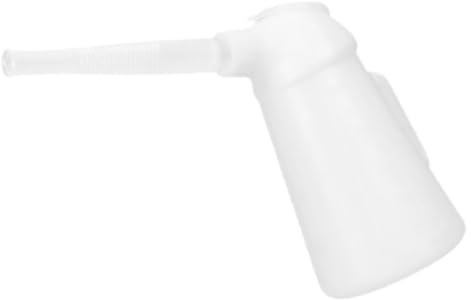 GARVALON Betankungstopf kraftstoffpumpe kunststoffbehälter ölflasche Autoölkessel Haushaltsölbehälter Motorölspender Ölkannen mit Ausguss Flasche Motoröl Ölbehälter für Motoröl Plastik Weiß