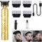 Tondeuse Barbe Homme, Tondeuse Barbe USB Rechargeable, Tondeuse Cheveux Professionnel, avec 4 Peignes Guide Tondeuse, pour Coupe et Contours Barbe, Cadeau Homme