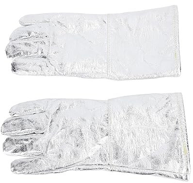 Emoshayoga Ignifughi, Isolamento in Foglio di Alluminio, Saldatura Morbidi Resistenti Al Calore, Design Ergonomico, Traspiranti, Leggeri per Ustioni Contro Spruzzi