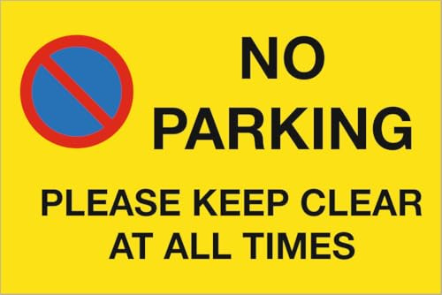 No Parking Keep Clear Rigid Foamex Sign 5mm thick A5/A4/A3 size options Official Looking Notice for Home Office Shop Warehouse School Cafe Restaurant Pub Business Hotel Premises