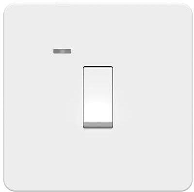 LIDER 1-Gang Light Switch, LED, Daylight Sensor, 3000K Warm White, White