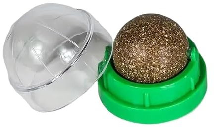 XJPXFQ Katzenminze-Wand-Stick-on-Ball-Spielzeug-Kratz-Leckerlis Gesunde natürliche entfernt Bälle, um die Verdauung zu fördern Katzengras-Snack(Green Round)