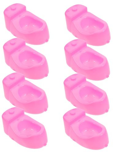 ifundom 8stücke Miniatur Puppenhaus Möbel Teiliges Badezimmer Zubehör Mit Detailliertem Mini Toilettensitz Aus Robustem Kunststoff Für Kreative Mikro-landschaften Und Fotodekorationen