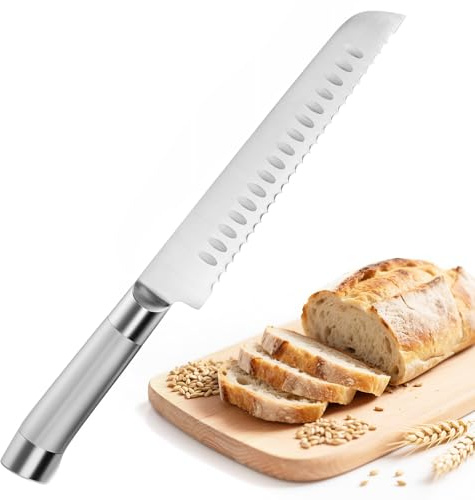 SeLucky Bread Knife, Sourdough Bread Knife with Wave Edge Design, Bread Slicer for Homemade Bread, Ergonomic Safety Handle for Bread and Fruits