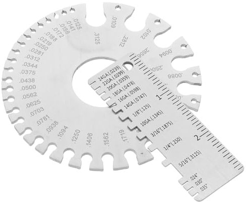 Holibanna 2pcs Precision Round Sheet Gauge Stainless Steel Wire Cable Thickness Measuring Tool for Quality Control