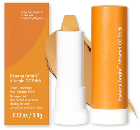 Luminous Eye Corrector Stick, Hydrating Banana Under Eye Color Corrector for Dark Circles, Under Eyelid Brightener and Concealer Stick, Moisturising Correction Product, Anti-Aging Tinted Face Balm