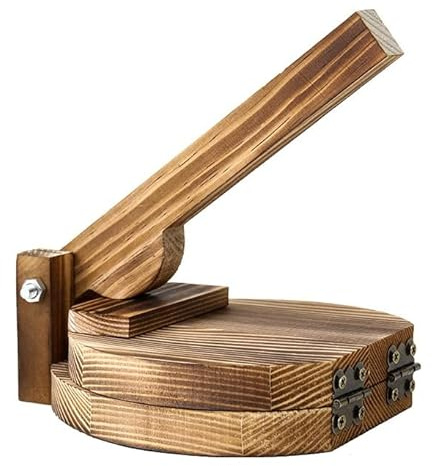 EdirFtra C, Máquina para Hacer Tortillas Manual, Máquina para Hacer Prensa de Tortillas de Madera, Prensador de Masa de Piel de Bola de Masa, Herramienta de prensado de Masa