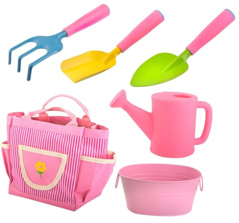 Toddmomy Outils De Jardinage pour Garçon Fille Mini-Pelle Râteau Arrosoir Jouets De Plantation Extérieur