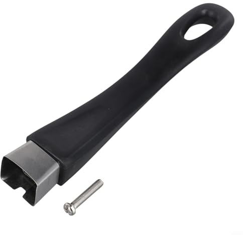 Replacement Bakelite Pan Handle, Heat Resistant Ergonomic Grip, 175mm Black Spare for Cookware Pots and Saucepans in Home Kitchen Use, Easy to Install with Hanging Hole