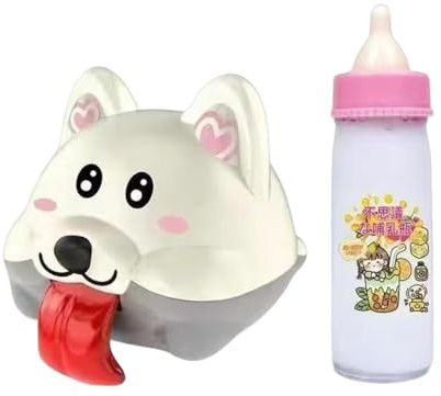 Générique Giocattolo d'imitazione per | Set di nutrimento per biberon e cane parlando interattivo | Giocattolo di risveglio genitore-bambino per ragazze e ragazzi