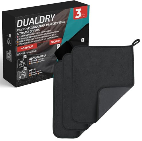 Chiffons Microfibre Auto 3 pièces 40x60 – cm 600 GSM Double Trame