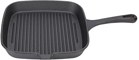 SIXRUN Manico Resistente Al Calore Padella Antiaderente con Strisce di Ferro, Ideale per Bistecche Alla Griglia, Adatta per Afferrare, Essenziale per Cucinare in Modo Ecologico (24 cm)