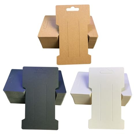 Hemobllo 300 Blatt Haarspangen Displaykarten aus Papier für Haargummis und Haarseile zur Organisation und Präsentation von Haarschmuck im Alltag