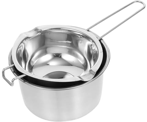 Wax Melting Pot - 400ML Double Boiler and 900ML Stainless Steel Pot, Chocolate Melting Pot for Melting Chocolate, Butter, Candy, Candle, Soap, Wax