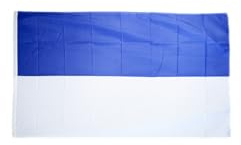 Flaggenfritze Hissflagge Schützenfest Blau/Weiß, 90 x 150 cm, 2 Metallösen, wetterfest, UV-beständig, reißfestes Polyester + gratis Aufkleber