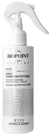 Biopoint Styling - Spray Termoprotettore Capelli, Protezione fino a 230° dal Calore di Phon, Piastra e Arricciacapelli, con Filtri UV, 200 ml