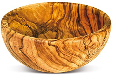 Art Bois Spello SRL Bol Classique : x4 Personnes Service de Table en Bois Olivier cm 19
