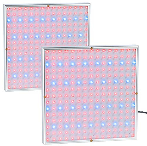 Lunartec Anzuchtlampe: 2er-Set Profi LED-Pflanzen-Wachstums-Leuchtpanels mit je 225 LEDs (Wachstumslampe, Pflanzen Lampe, Grow)