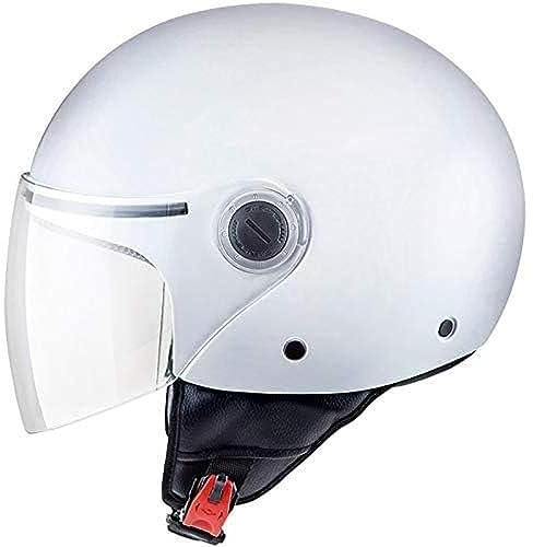 MT HELMETS Street Solid Casco Motocicleta, Unisex Adulto, Blanco, M