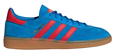 adidas Herren Low Handball Special Sneaker, Bright Blue Vivid Red Gold Metallic Fx5675, 42.5 EU, Royal Core White Cloud White, 42 2/3 EU
