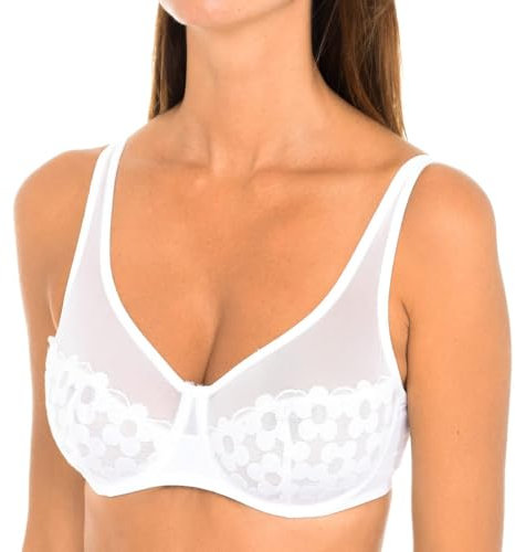 DIM Soutien-Gorge Femme Avec Armatures Generous Broderie x1, Blanc, 95C