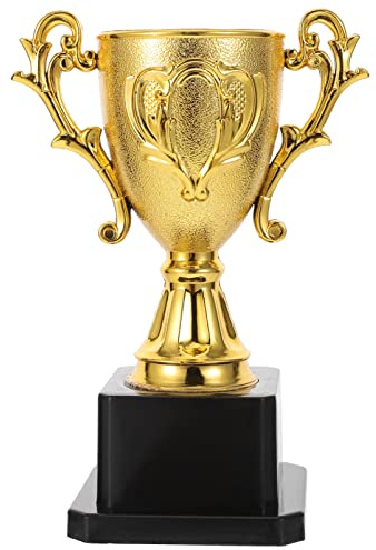 Gold Plastic Trophies for Kids, Trophies and Awards for Kids Appreciation Reward for Students, Employees or Teens 14. 3cm Trophy Personalised Trophy Football Trophy