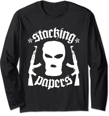 Gangster Rap Hip Hop Rapper Streetwear Skimaske Gang Langarmshirt