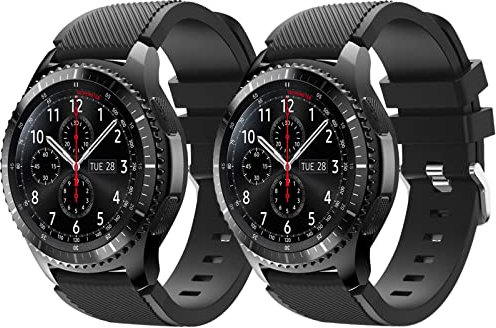 Vozehui Band Compatible with Samsung Gear S3 Frontier/Gear S3 Classic/Galaxy 46mm/huami amazfit 2/huawei GT watch/huawei 2 pro smartwatch watch,soft silicone sport band