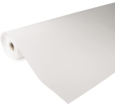 Superfresco Easy Rouleau de Fibre de Verre Lisse pré-Peinte 130g 2500 x 100cm Blanc à Peindre Revêtement Mural de rénovation, Isolant Thermique, Protection Murale