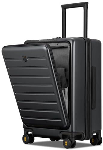 LEVEL8 Valise Cabine PC Poche Avant 4 roulettes Silent TSA,55cm, 40L,Gris