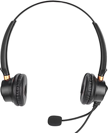 Cuffie per Call Center, Cuffie Aziendali Cablate da 2,5 Mm Cuffie per Telefono Vivavoce con Microfono con Cancellazione del Rumore e Controllo del Volume per Servizi di Consulenza Telefonica