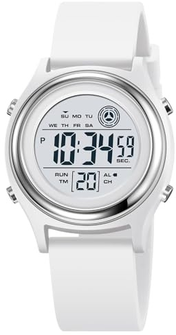 Reloj digital para mujer, con pantalla LED, correa de silicona, militar, multifunción, impermeable, alarma, cronómetro, retroiluminación LED, reloj deportivo al aire libre