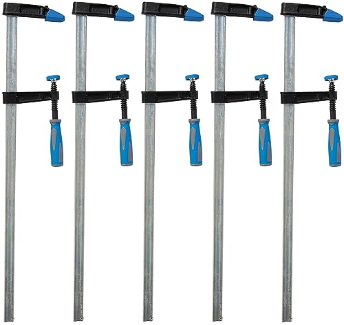 5 x Robuste Schraubzwinge 600 x 80 mm Klemmzwinge Schraubzwingen Klemmzwingen Spar-Set