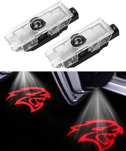 Duleutgnu 2 Stück LED Autotür Türbeleuchtung Beleuchtung KFZ Türen Einstiegsbeleuchtung Door Willkommen Logo Lichter 3D Emblem (Normal)